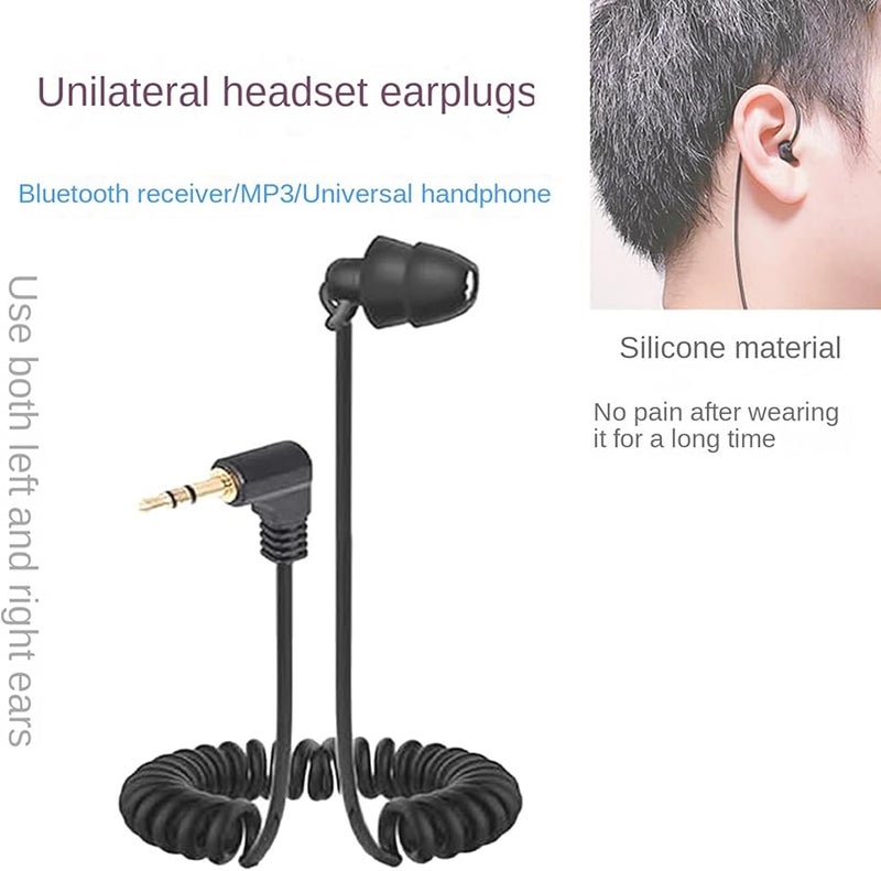 Single Side 3.5mm Wired Earbuds with Spring Design for Mobile Phone MP3 Computer - Image 5